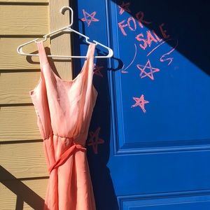 Adorable peach ombré flowy summer spring dress